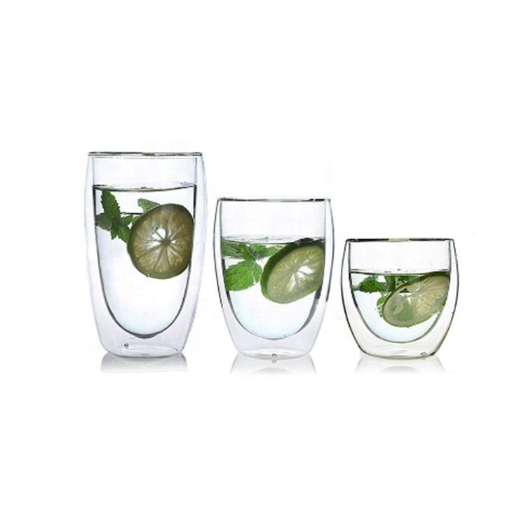 350ML雙層冷變色啤酒咖啡茶玻璃杯