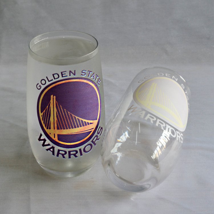 300ml變色圓形透明白色玻璃水杯