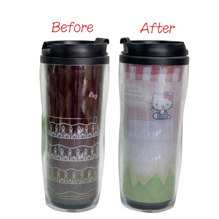 雙層廣告塑膠變色隨手杯