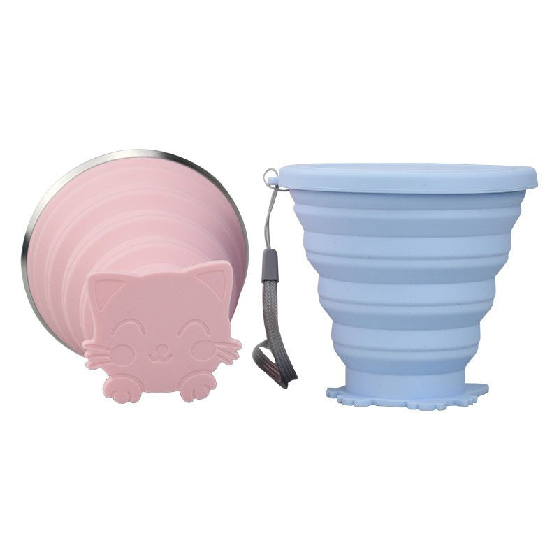 貓底矽膠折疊杯