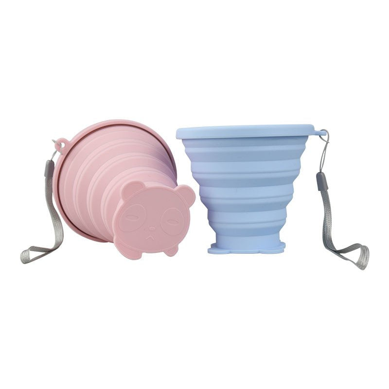 熊貓底矽膠折疊杯