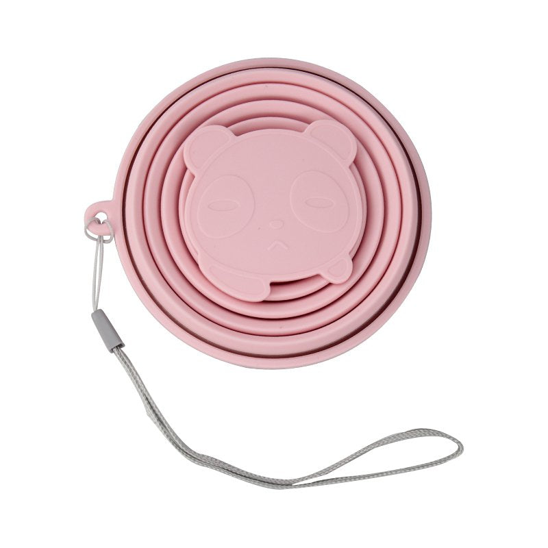 熊貓底矽膠折疊杯