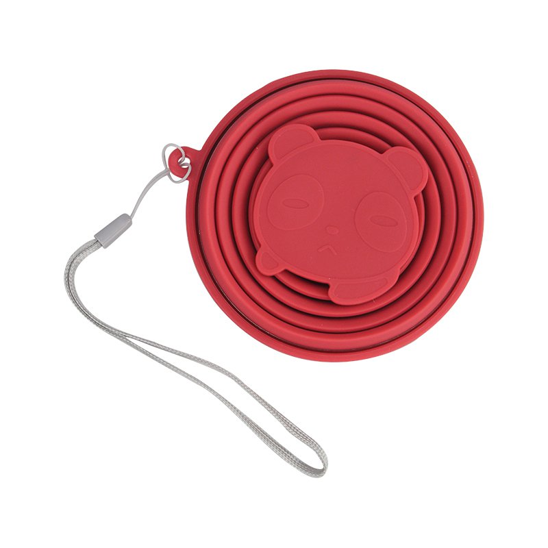 熊貓底矽膠折疊杯