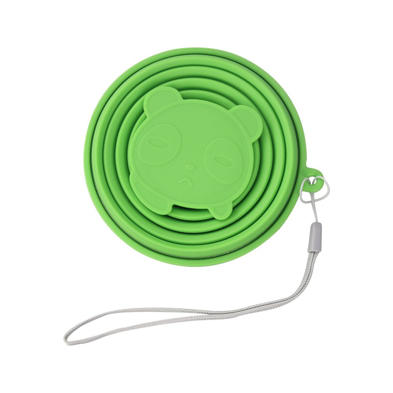 熊貓底矽膠折疊杯