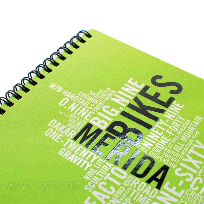 活潑跳色環裝筆記本-個性黑線圈記事本-可訂製內頁及客製化加印LOGO