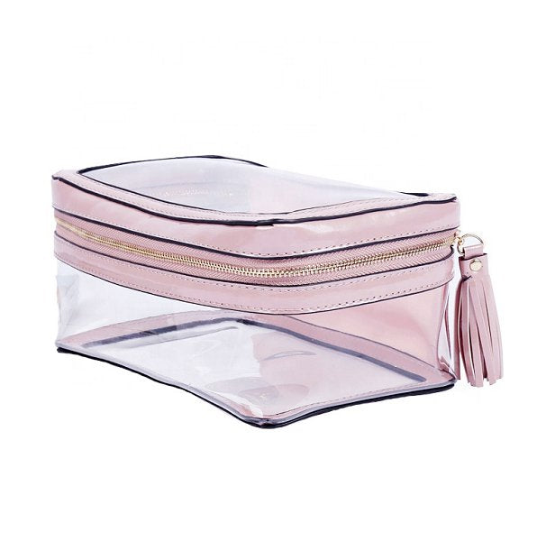 流蘇拉鍊透明PVC化妝包