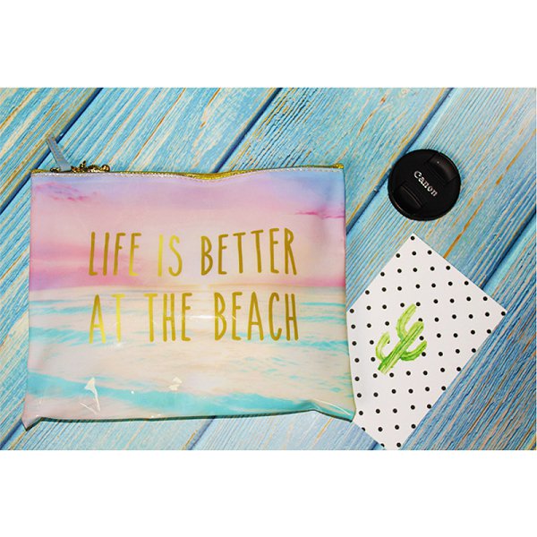 扁平式防水PVC化妝包