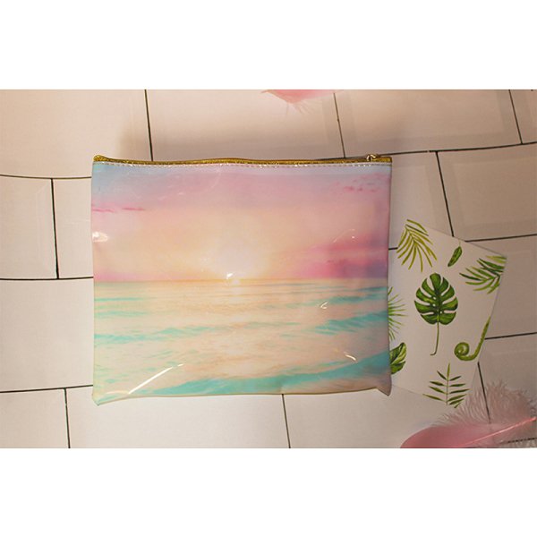 扁平式防水PVC化妝包