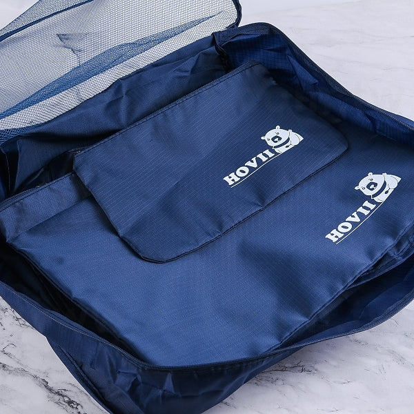 210D聚酯纖維旅行收納包-6件組-拉鍊式防水袋