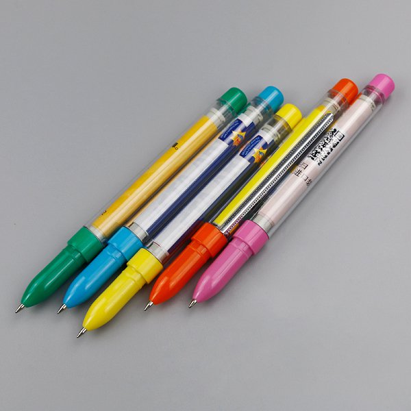 開蓋式塑膠拉捲紙廣告筆附掛繩