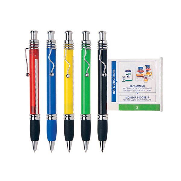 按壓式塑膠拉紙廣告筆閃電筆夾