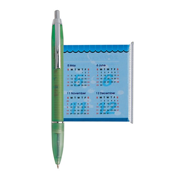 按壓式塑膠拉捲紙廣告筆金屬筆夾