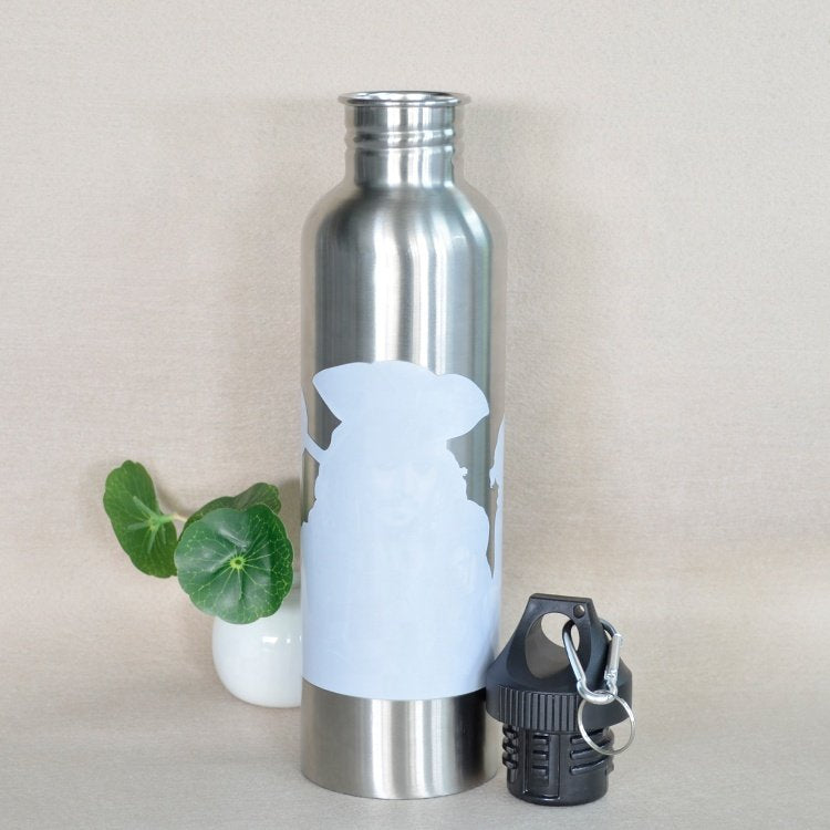 大容量不銹鋼水壺-1000ml冷變色-附登山扣