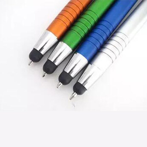 按壓式-金屬觸控筆-2合1