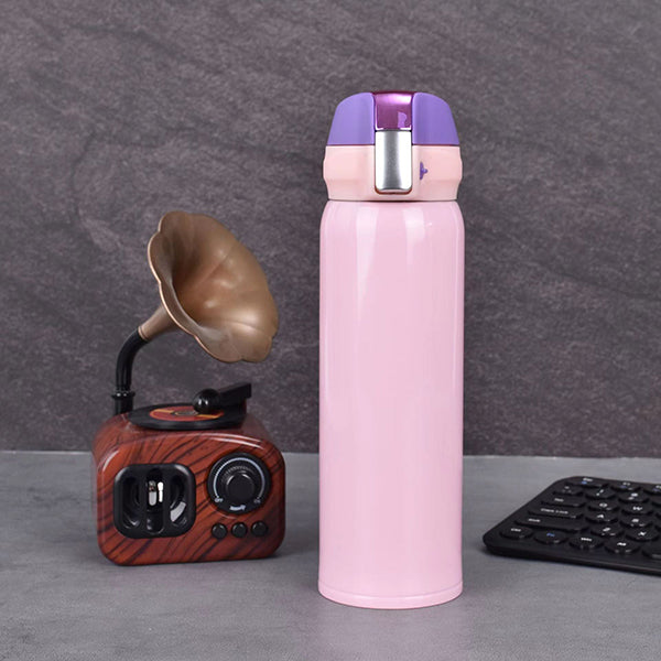 雙層真空保溫杯-350ml按壓式水瓶