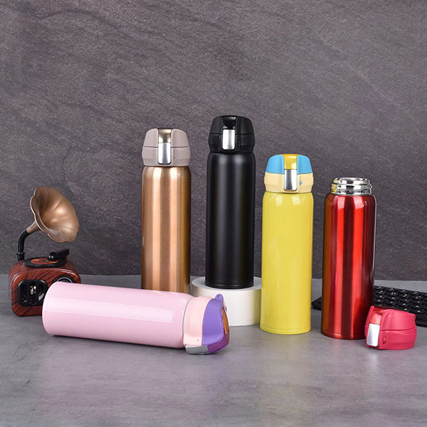 雙層真空保溫杯-350ml按壓式水瓶