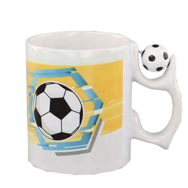 熱昇華馬克杯-300ml足球手柄杯