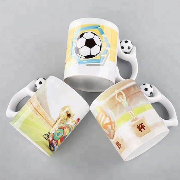 熱昇華馬克杯-300ml足球手柄杯