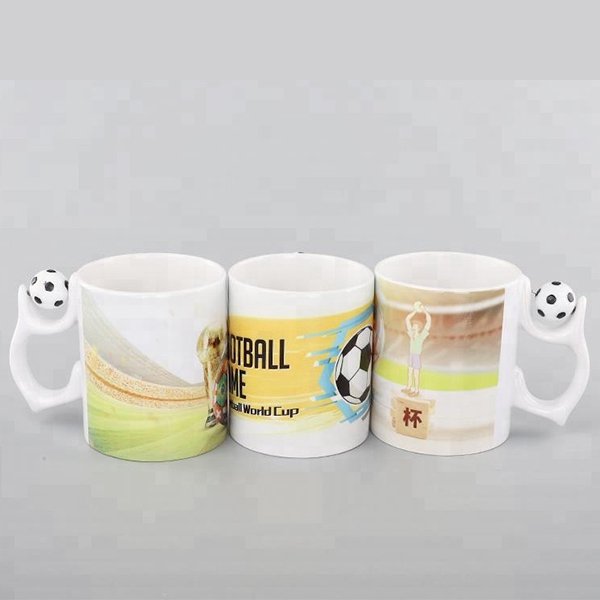 熱昇華馬克杯-300ml足球手柄杯