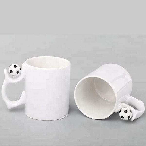 熱昇華馬克杯-300ml足球手柄杯