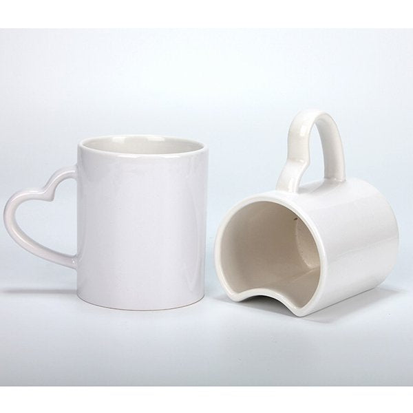 熱昇華情侶杯-300ml心型手柄
