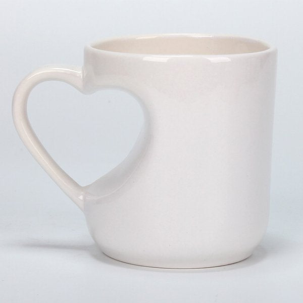 熱昇華情侶馬克杯-300ml心形手把