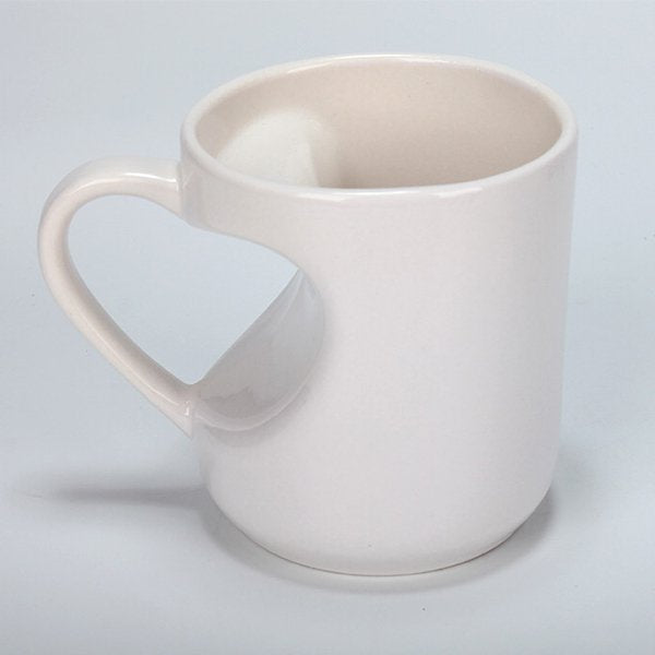 熱昇華情侶馬克杯-300ml心形手把