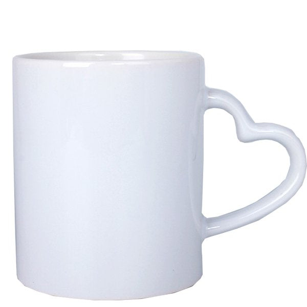 熱昇華馬克杯-300ml心型手柄