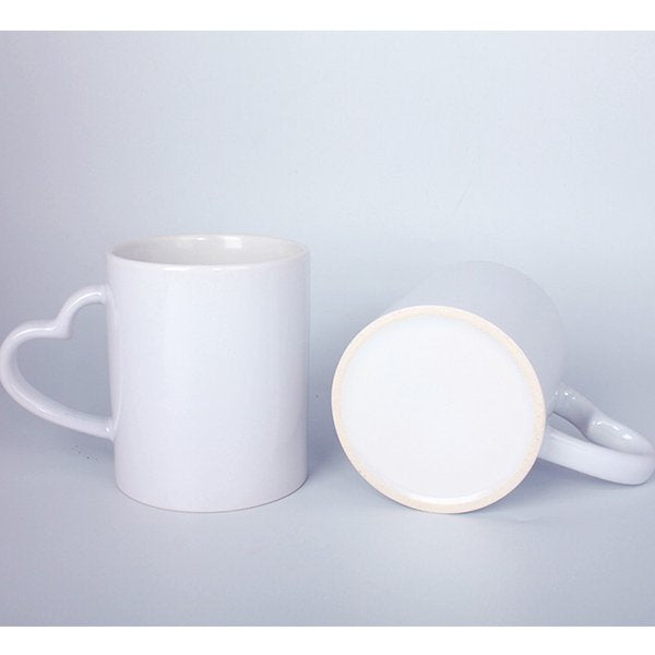 熱昇華馬克杯-300ml心型手柄