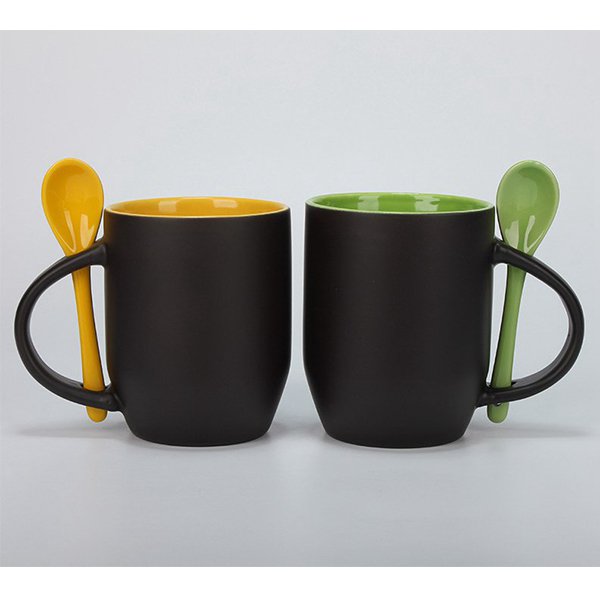 變色馬克杯-300ml彩色內層附彩色湯匙