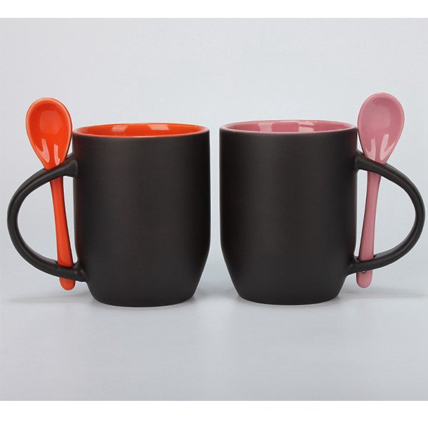 變色馬克杯-300ml彩色內層附彩色湯匙