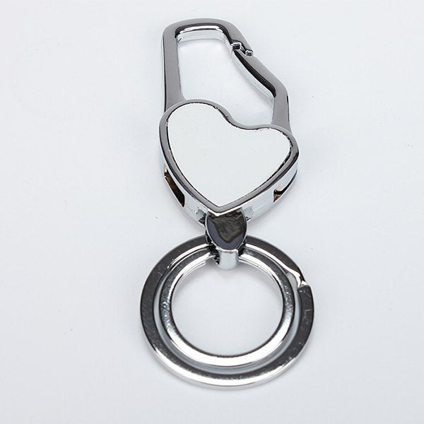 心型雙釦環金屬鑰匙圈