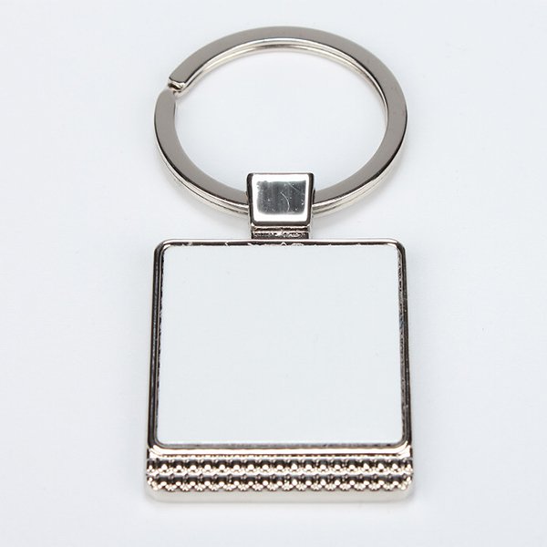 下壓紋方型金屬鑰匙圈