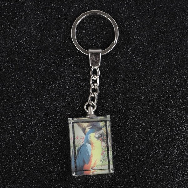 長方型熱轉印水晶鑰匙圈