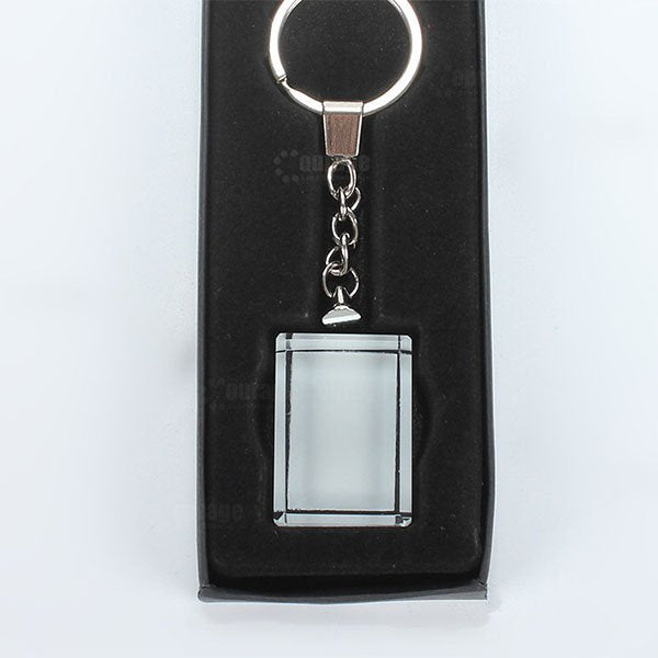 長方型熱轉印水晶鑰匙圈