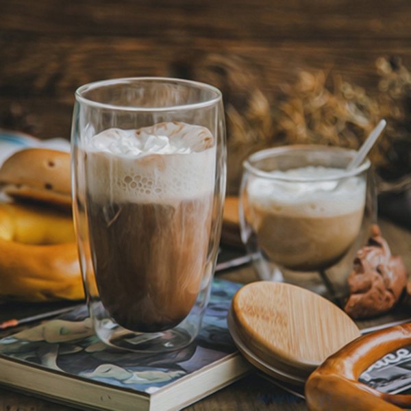 450ml雙層玻璃杯