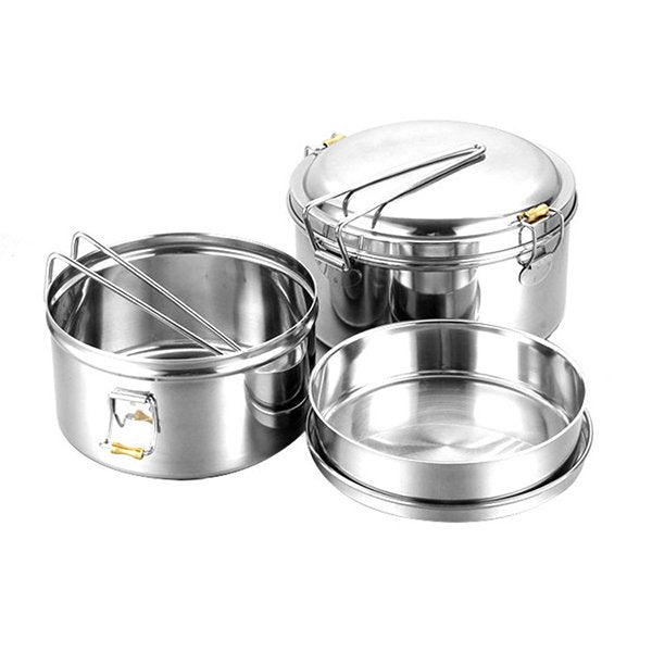 圓形手把不鏽鋼餐具盒-1.1L