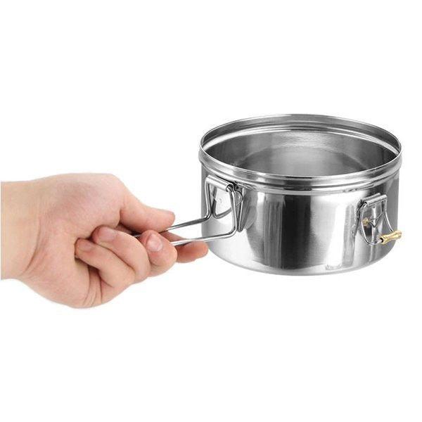 圓形手把不鏽鋼餐具盒-1.1L