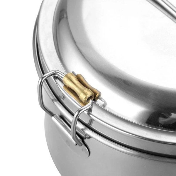 圓形手把不鏽鋼餐具盒-1.1L
