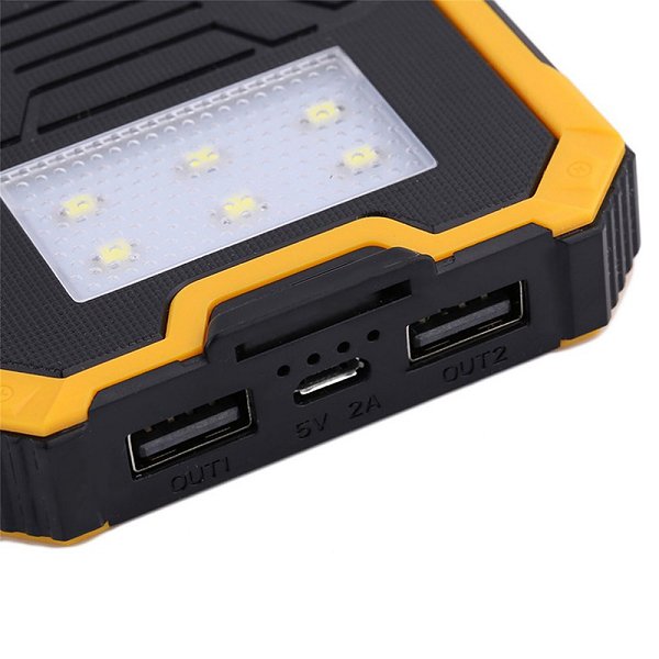 20000mAh長方形LED燈太陽能行動電源