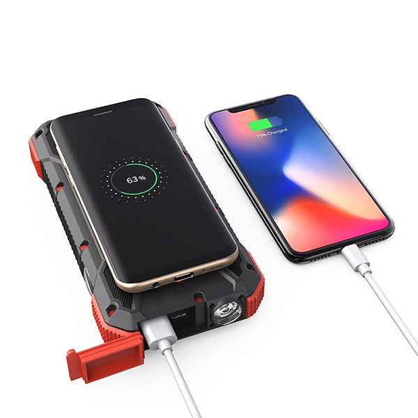 Qi無線太陽能行動電源