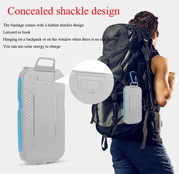 雙LED燈螢幕顯示太陽能行動電源