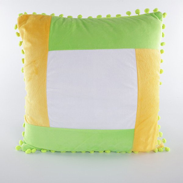 多色拼接天鵝絨抱枕
