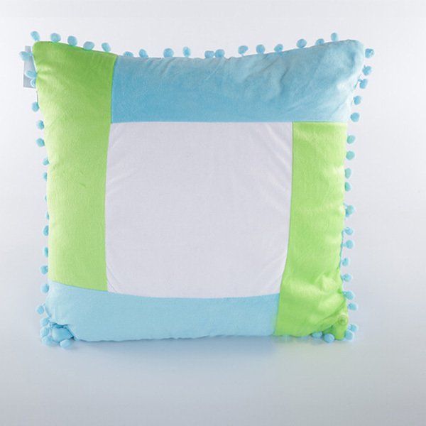 多色拼接天鵝絨抱枕