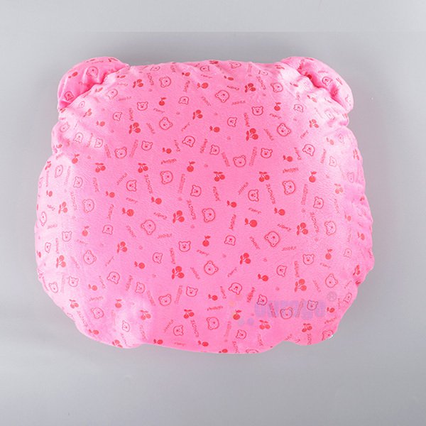 熊頭形狀絲絨抱枕