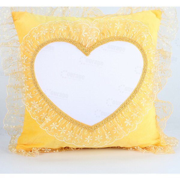 麂皮絨布蕾絲邊抱枕