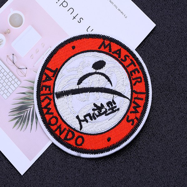 圓形徽章刺繡布貼