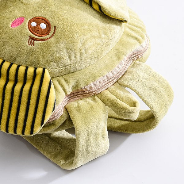 造型兩用涼被背包抱枕