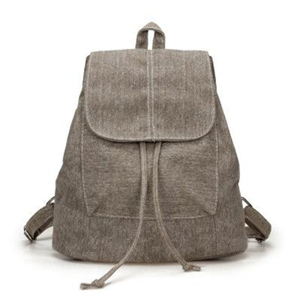 掀蓋後背包-帆布