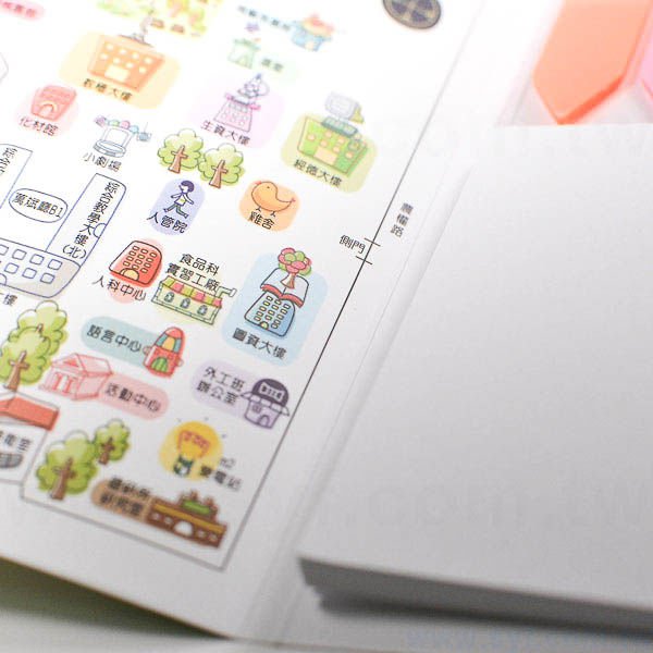 直式封卡便利貼-二合一N次貼可印刷-封面雙面彩色單面上霧膜加局部光-導圓角